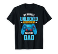 Gamer Dad Unlocked Video Games Funny Gaming T-Shirt - Graphic Print Unisex - T-Shirt, Sweatshirt, Hoodie