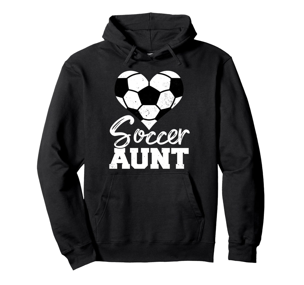 Soccer Aunt Heart Funny Heartfelt Love Hoodie - Streetwear Style Men Women - T-Shirt, Sweatshirt, Hoodie