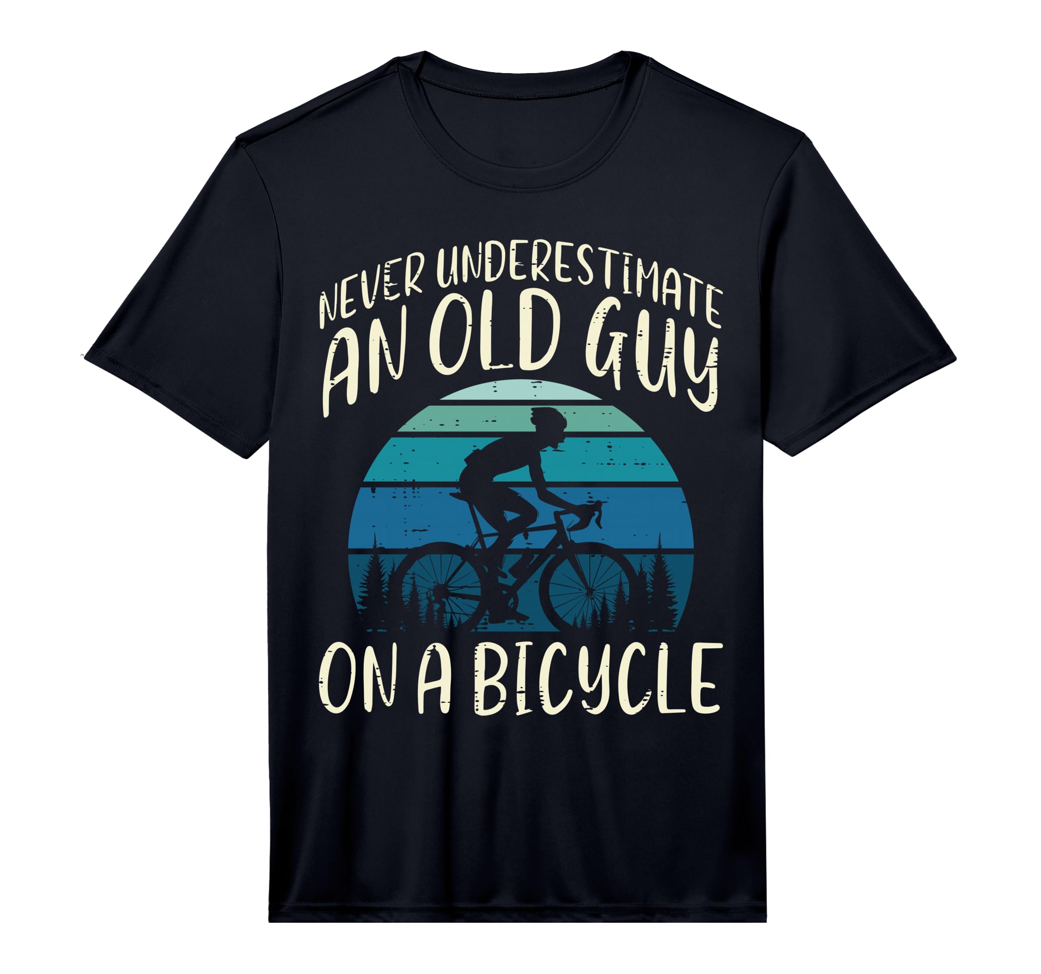 Mens Bicycle Never Underestimate Old T-Shirt - Trendy Graphic Men Women - T-Shirt, Sweatshirt, Hoodie