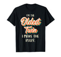 Twins Matching Birthday Sibling Oldest T-Shirt - Unique Graphic for Adults - T-Shirt, Sweatshirt, Hoodie
