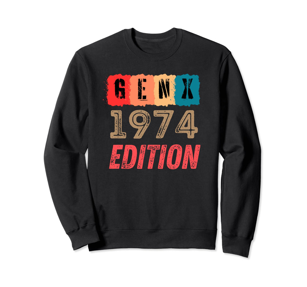 Gen X 1974 Mom Dad Sweatshirt - Aesthetic Graphic for Adults - T-Shirt, Sweatshirt, Hoodie