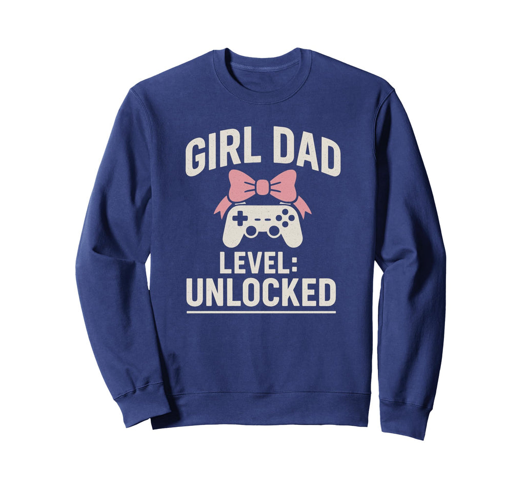 Dad Level Unlocked New Dad Sweatshirt - Casual Everyday Wear for Adults - T-Shirt, Sweatshirt, Hoodie