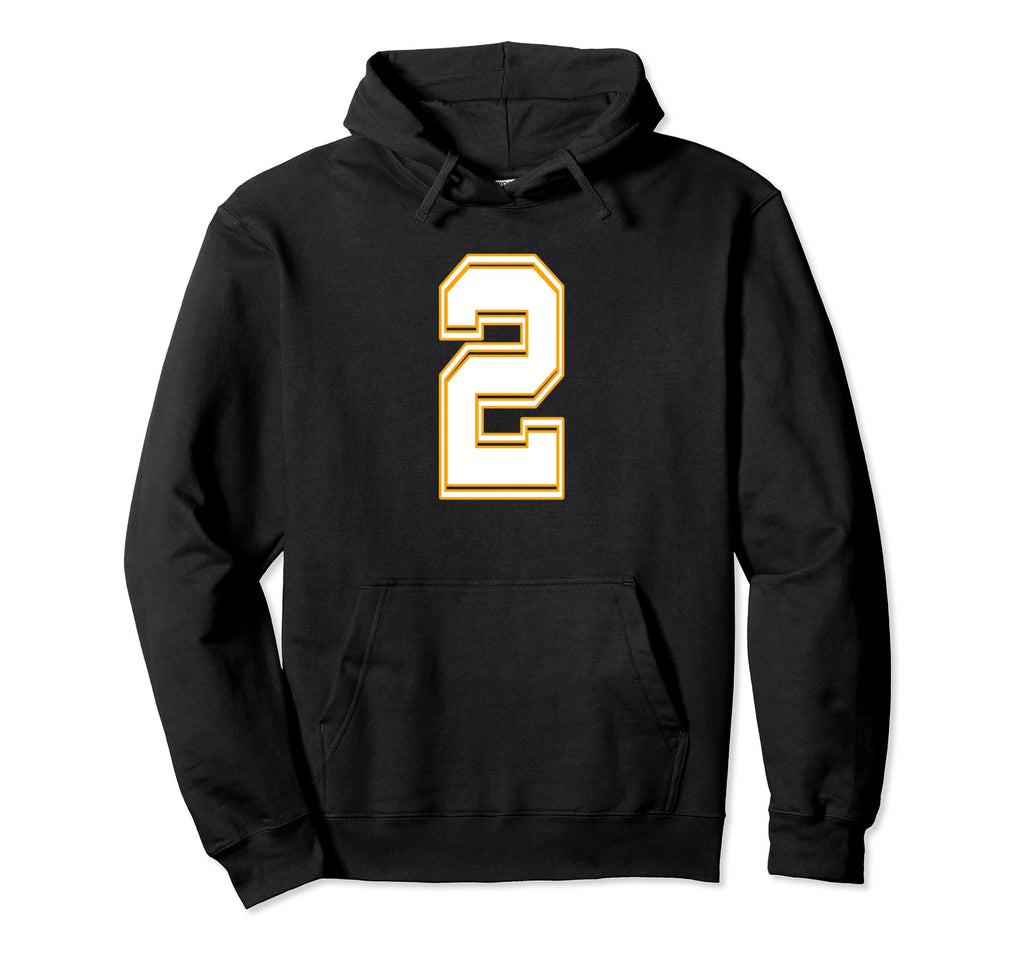 Number 02 Red Yellow White Football Hoodie - Fun Novelty Design Men Women - T-Shirt, Sweatshirt, Hoodie