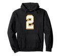 Number 02 Red Yellow White Football Hoodie - Fun Novelty Design Men Women - T-Shirt, Sweatshirt, Hoodie
