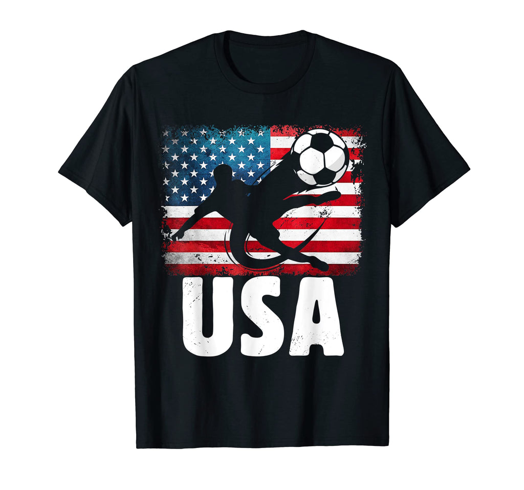 United States Soccer Player Flag T-Shirt - Minimalist Print for Adults - T-Shirt, Sweatshirt, Hoodie