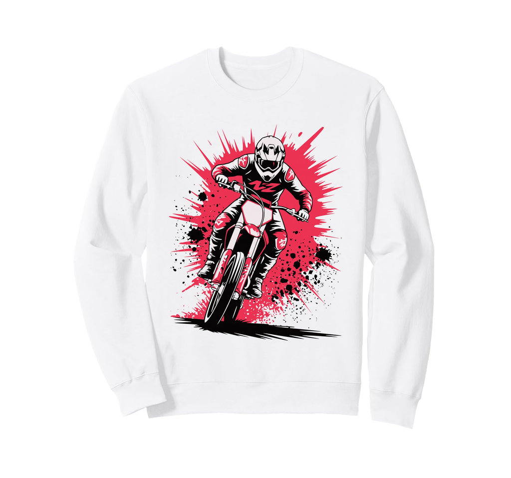 Biker Motorbiker Motorcyclist Sweatshirt - Aesthetic Graphic for Adults - T-Shirt, Sweatshirt, Hoodie