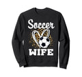 Soccer Wife Leopard Heart Matching Sweatshirt - Fun Novelty Design Unisex - T-Shirt, Sweatshirt, Hoodie