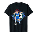 Dabbing Soccer Nicaragua Jersey Floral T-Shirt - Novelty Apparel Unisex - T-Shirt, Sweatshirt, Hoodie