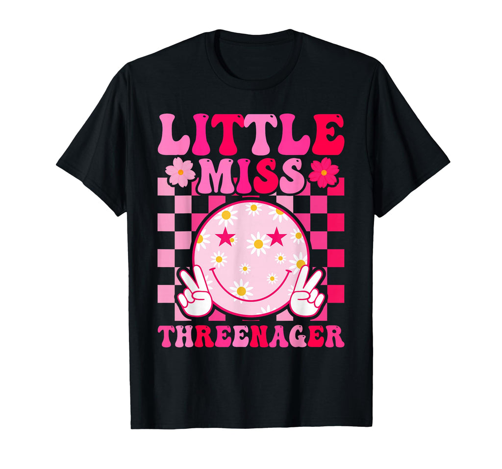 Little Miss Threenager 3Rd Birthday T-Shirt - Aesthetic Graphic Men Women - T-Shirt, Sweatshirt, Hoodie