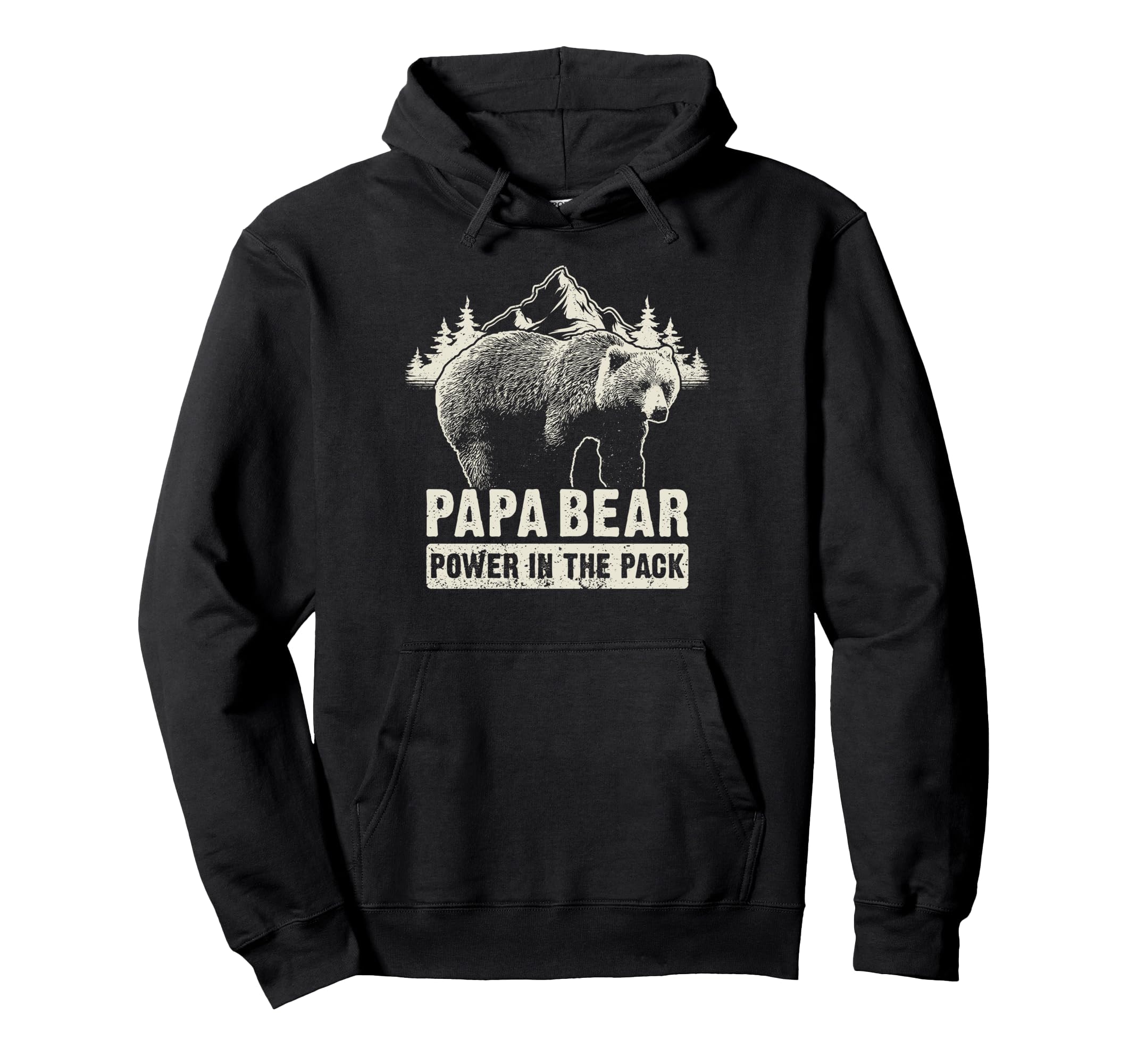 Papa Bear Power Pack Dad Grandpa Hoodie - Fun Novelty Design for Adults - T-Shirt, Sweatshirt, Hoodie