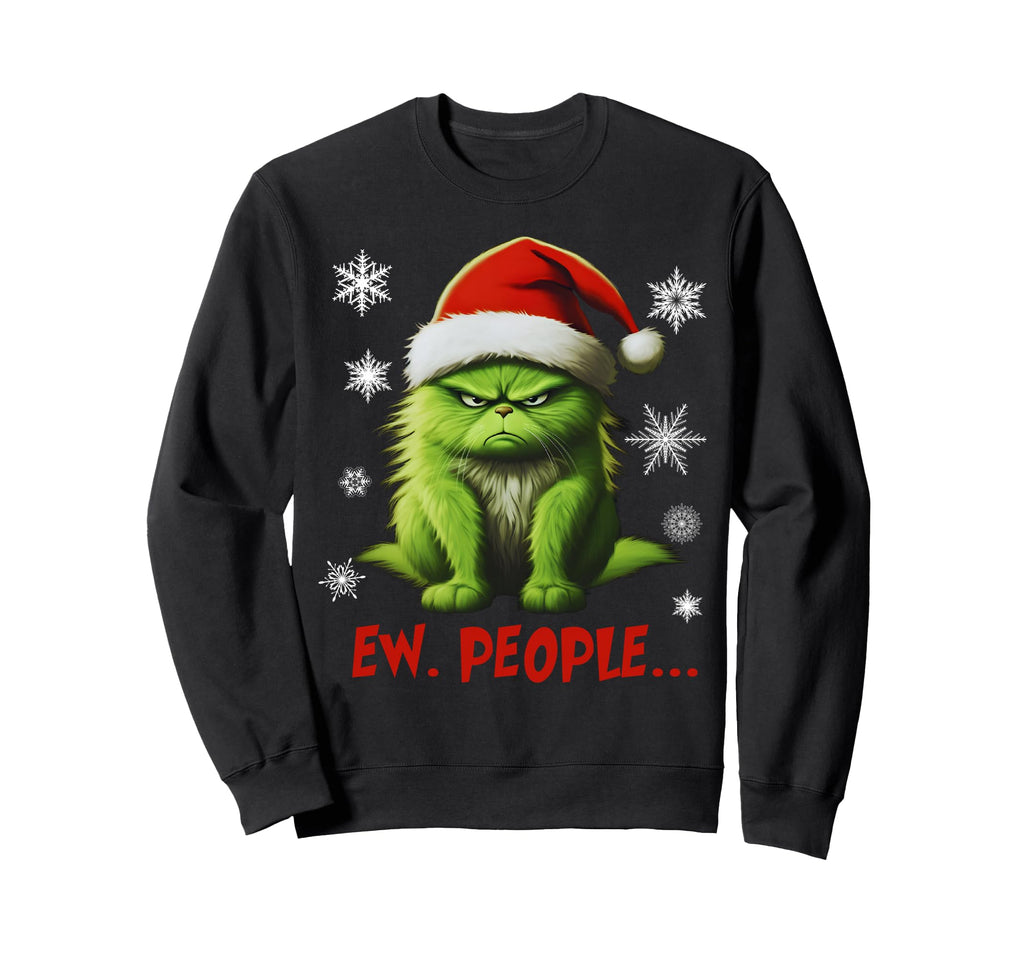 Funny Cat Ew People Meowy Cat Lovers Sweatshirt - Graphic Print for Adults - T-Shirt, Sweatshirt, Hoodie