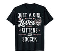 Just Who Loves Kittens And Soccer Gift T-Shirt - Minimalist Print Unisex - T-Shirt, Sweatshirt, Hoodie