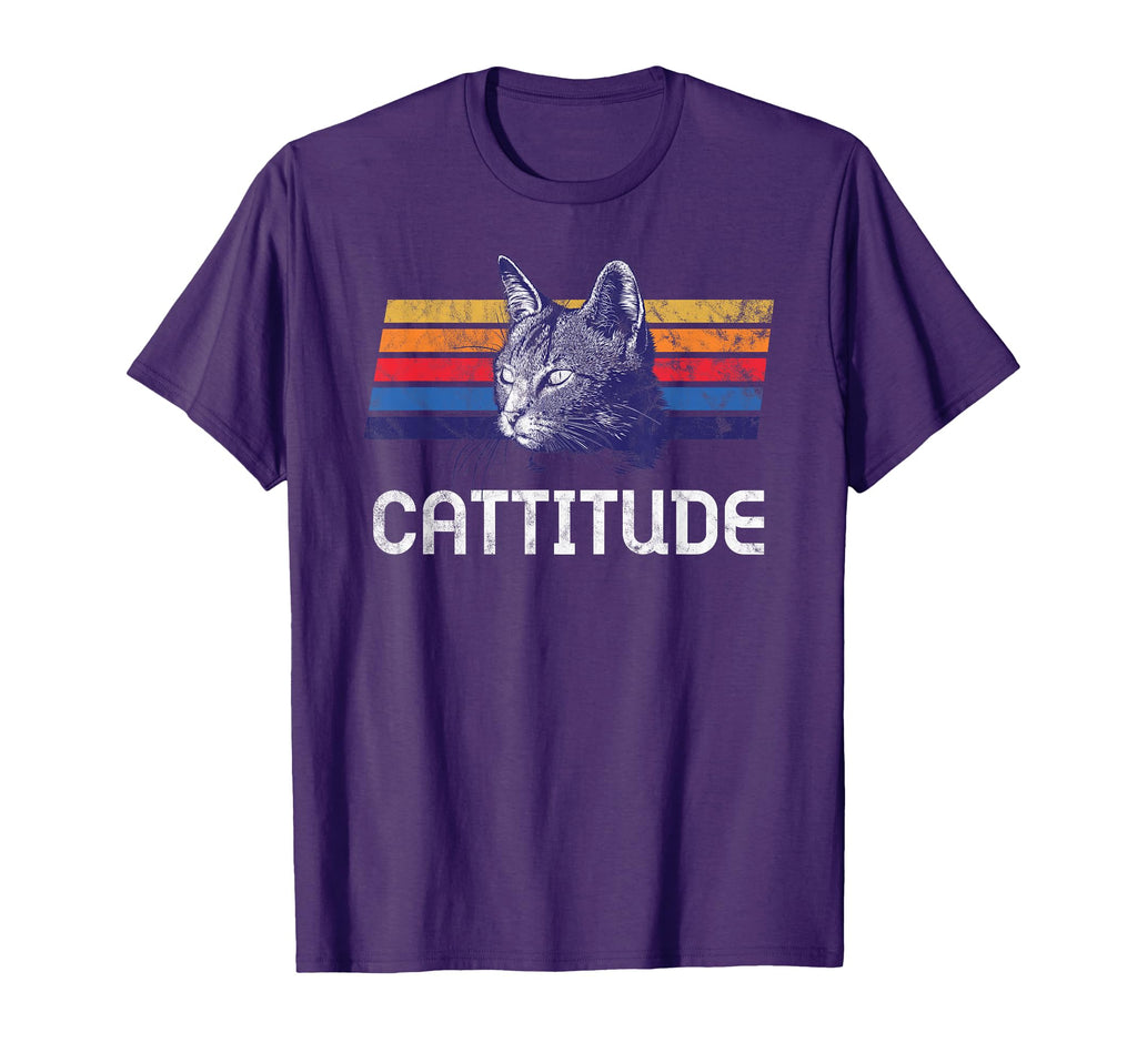 Cattitude Cat Attitude Cat Dad Father T-Shirt - Graphic Print Unisex - T-Shirt, Sweatshirt, Hoodie