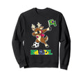 Brazil Soccer Reindeer Brazilian Sweatshirt - Trendy Graphic for Adults - T-Shirt, Sweatshirt, Hoodie