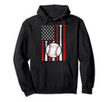 American Flag Baseball Flag Dad Mom Hoodie - Fun Novelty Design Men Women - T-Shirt, Sweatshirt, Hoodie