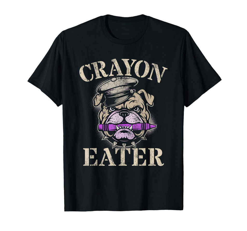 Funny Crayon Eater Bulldog Veterans T-Shirt - Fun Novelty Design Unisex - T-Shirt, Sweatshirt, Hoodie