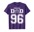 Custom Proud Football Dad Number 96 T-Shirt - Minimalist Print for Adults - T-Shirt, Sweatshirt, Hoodie
