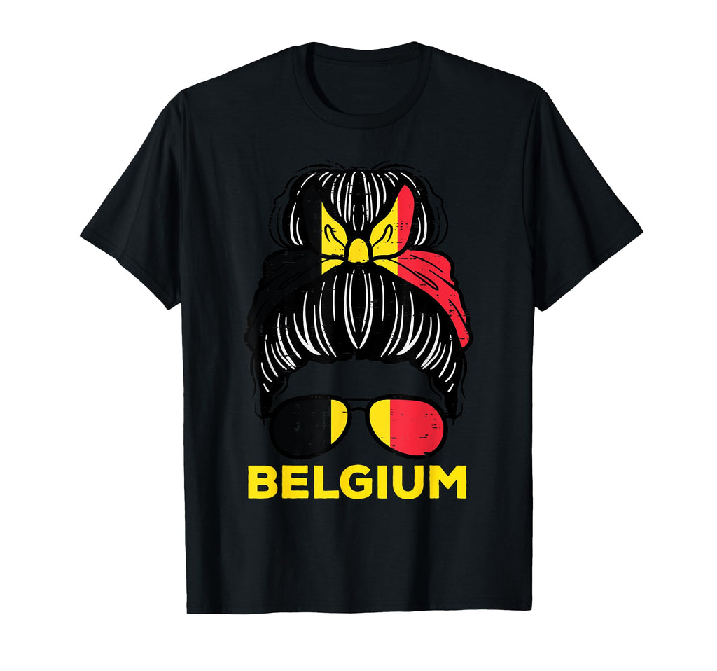 Belgium Flag Belgian Hairbun Football T-Shirt - Graphic Print Unisex - T-Shirt, Sweatshirt, Hoodie