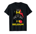 Belgium Flag Belgian Hairbun Football T-Shirt - Graphic Print Unisex - T-Shirt, Sweatshirt, Hoodie