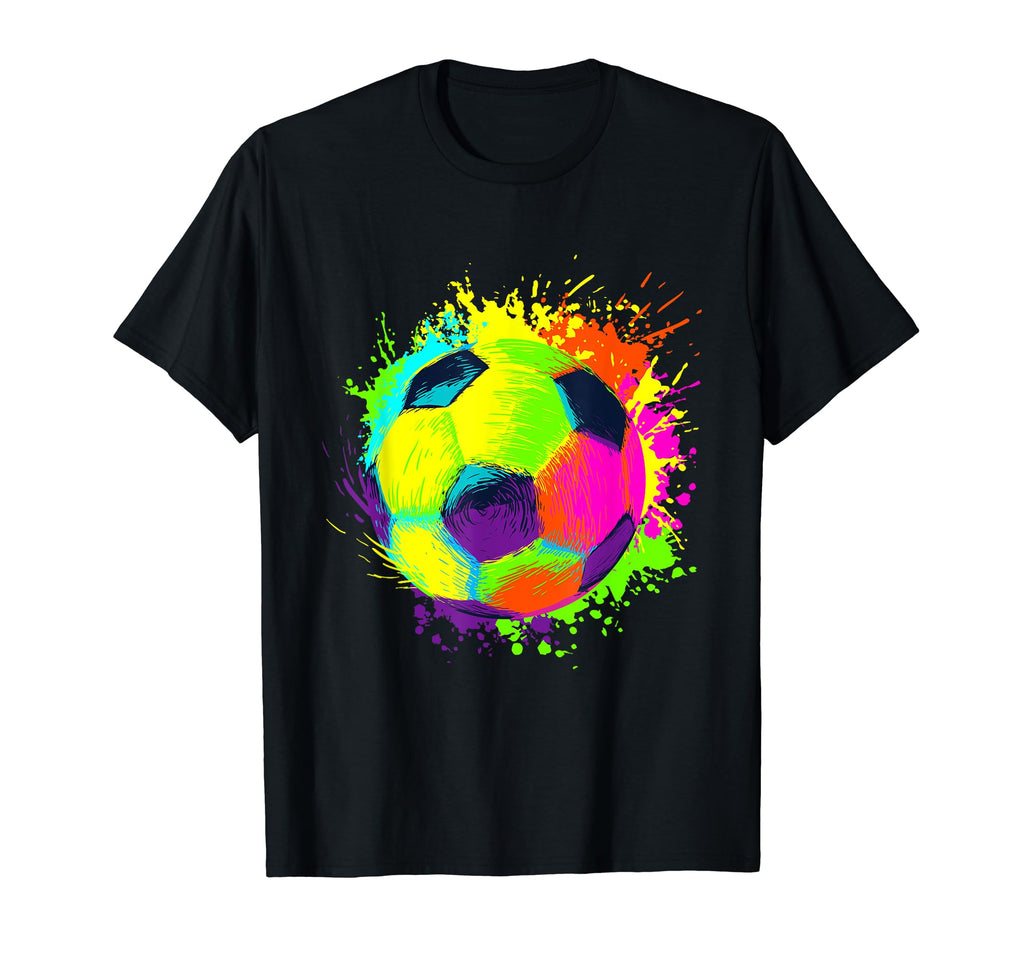 Splash Art Soccer Ball Gift Funny T-Shirt - Novelty Apparel Men Women - T-Shirt, Sweatshirt, Hoodie