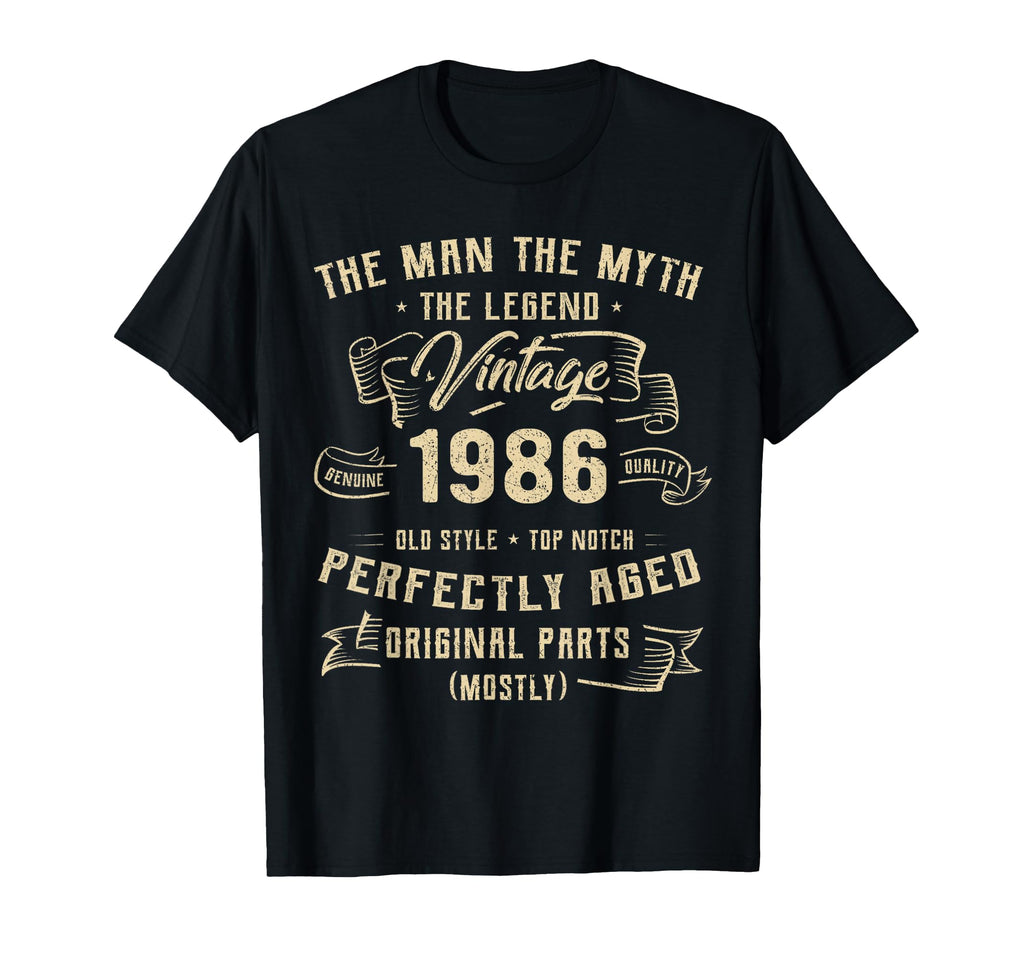 40 Years Old Gift 1986 Myth Legend 40Th T-Shirt - Novelty Apparel Unisex - T-Shirt, Sweatshirt, Hoodie