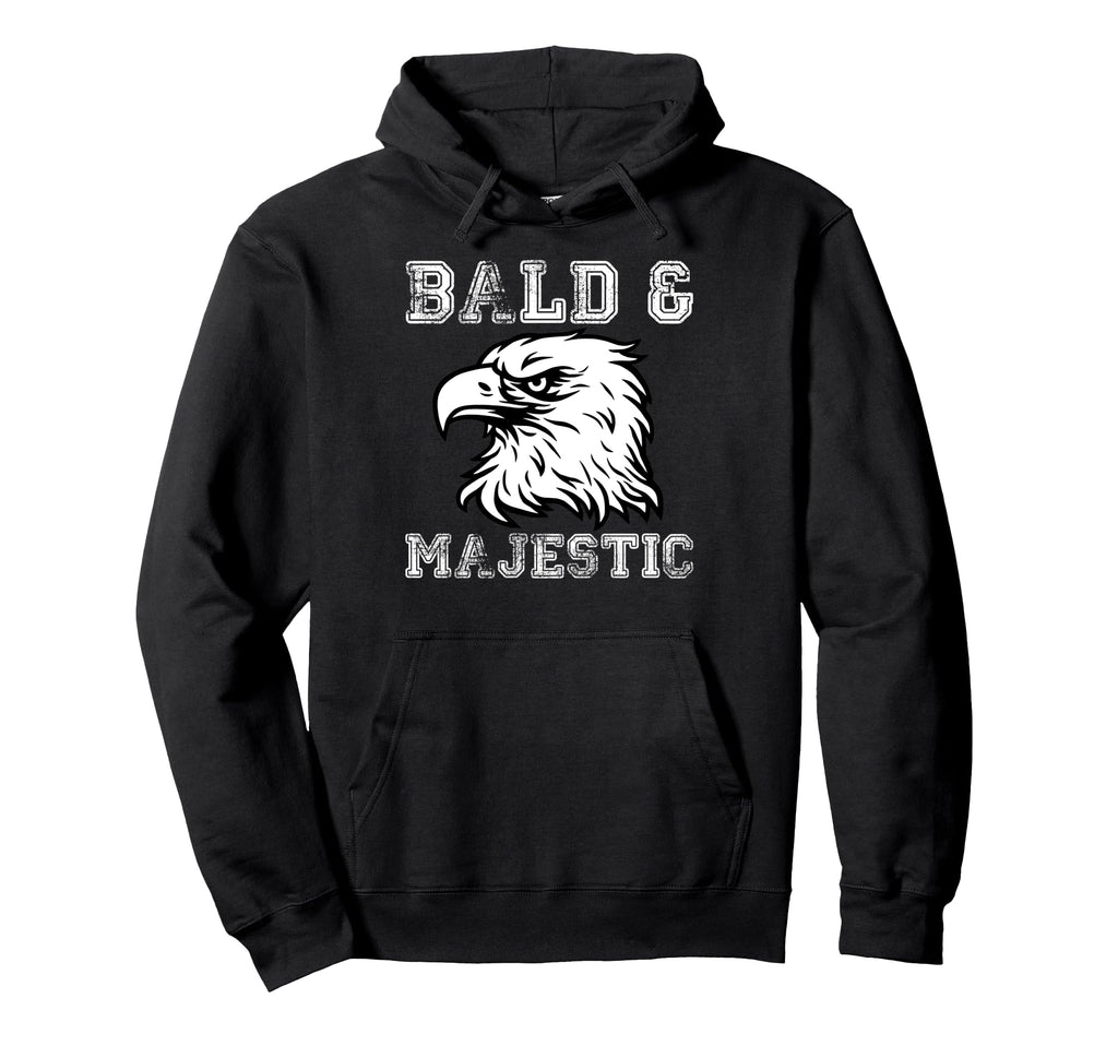 Eagle Bald Majestic Bald Guy Dad Funny Hoodie - Fun Novelty Design Unisex - T-Shirt, Sweatshirt, Hoodie