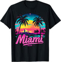 Vintage Miami Beach Retro 305 Florida Sunset Graphic - Adult & Kids T-Shirts, Sweatshirts & Hoodies apparel design preview 1