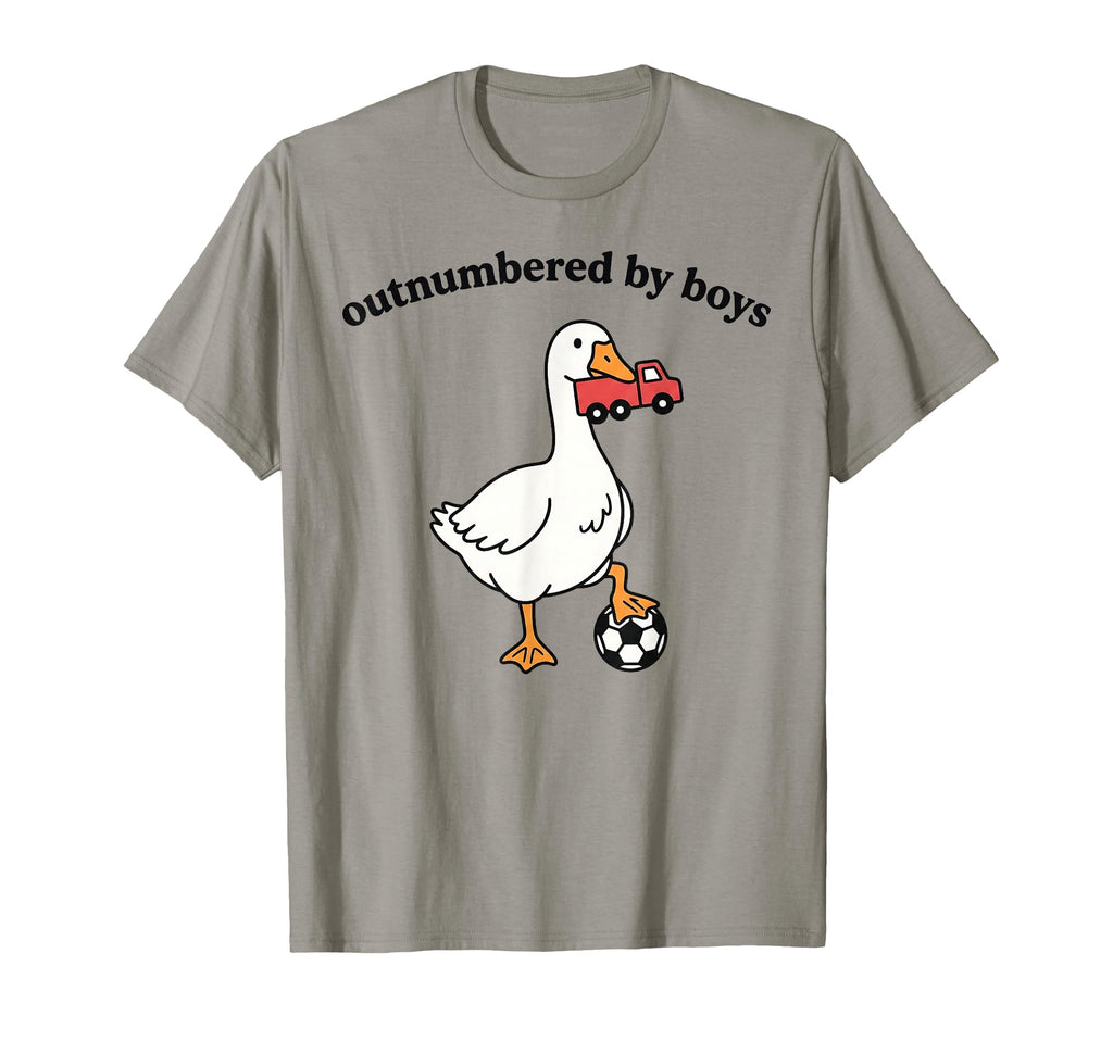 Outnumbered Funny Mom Goose Soccer T-Shirt - Casual Everyday Wear Men Women - T-Shirt, Sweatshirt, Hoodie