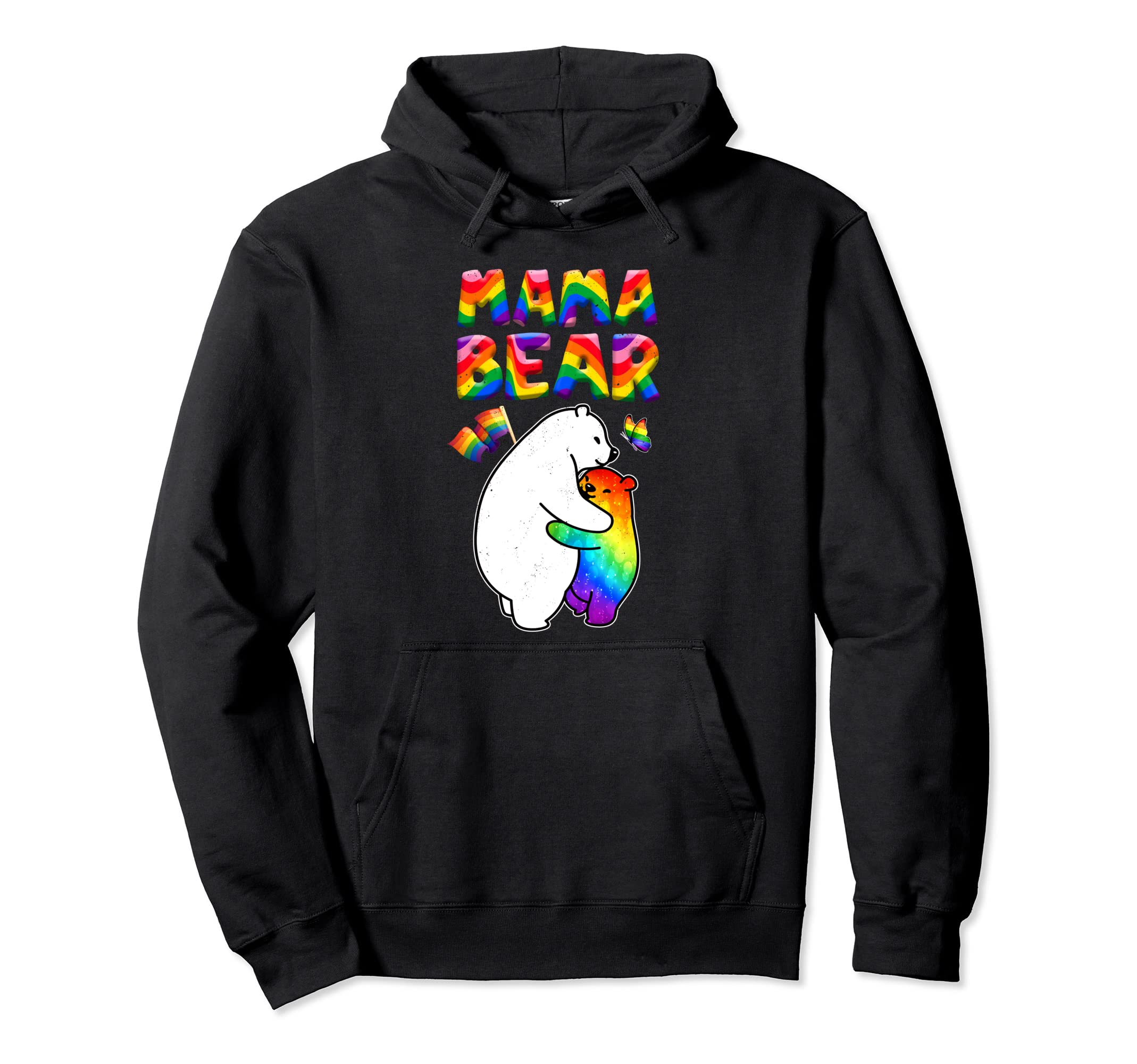 Papa Bear Proud Dad Lgbt Gay Lesbian Hoodie - Custom Art Print Men Women - T-Shirt, Sweatshirt, Hoodie