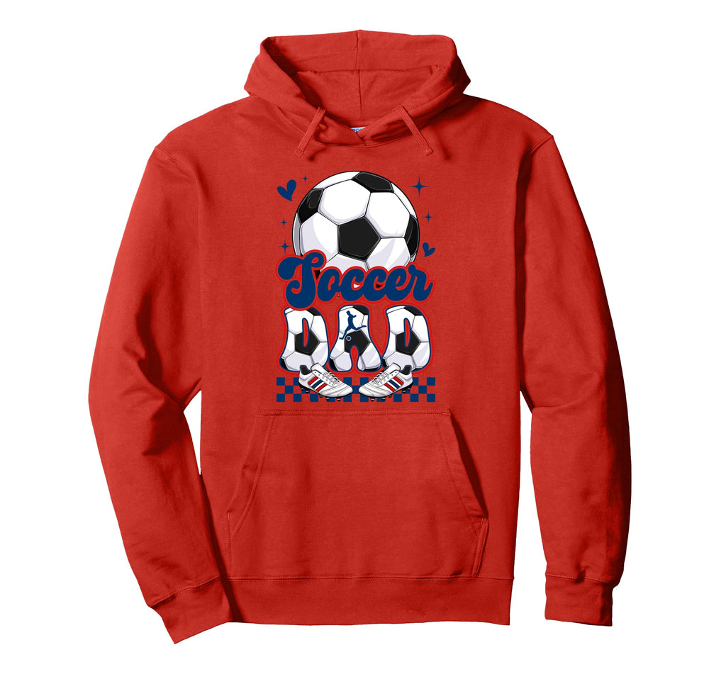 Groovy Soccer Dad Daddy Father Happy Hoodie - Unique Graphic for Adults - T-Shirt, Sweatshirt, Hoodie