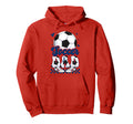 Groovy Soccer Dad Daddy Father Happy Hoodie - Unique Graphic for Adults - T-Shirt, Sweatshirt, Hoodie