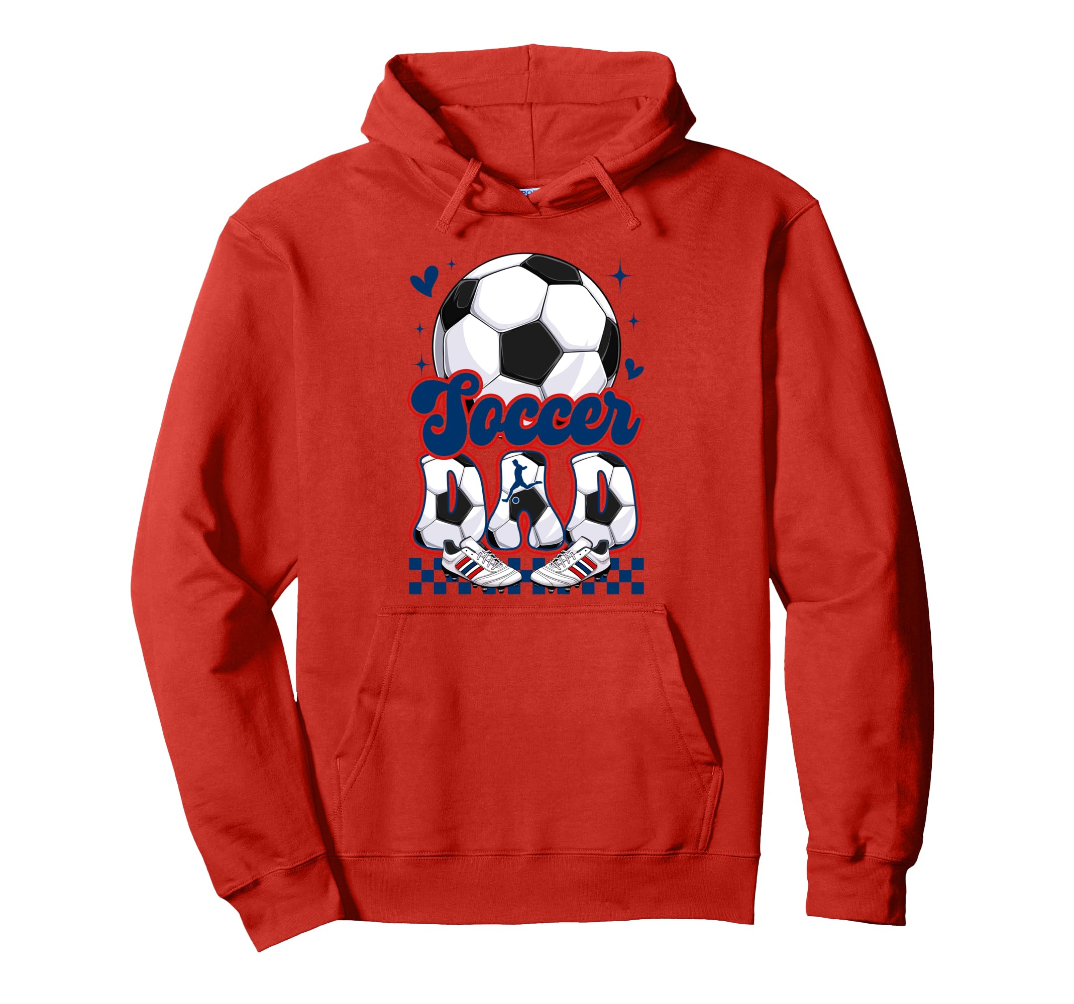 Groovy Soccer Dad Daddy Father Happy Hoodie - Unique Graphic for Adults - T-Shirt, Sweatshirt, Hoodie