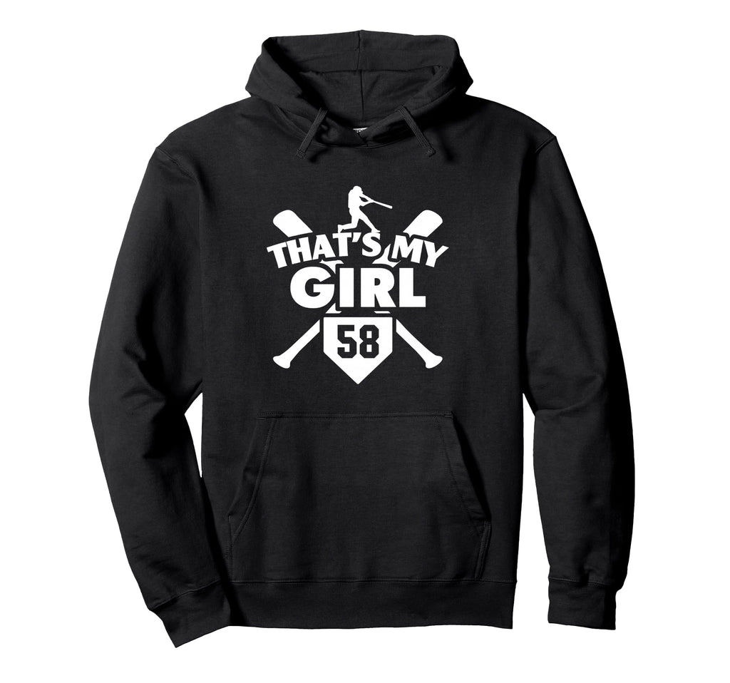 Baseball Mom Dad Thats My 58 Softball Hoodie - Custom Art Print for Adults - T-Shirt, Sweatshirt, Hoodie