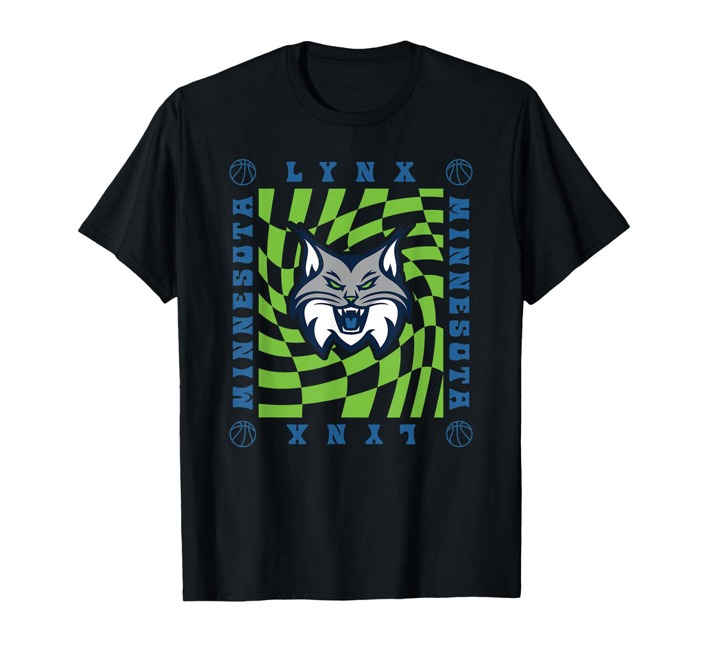 Wnba Minnesota Lynx Wavy Checkerboard T-Shirt - Aesthetic Graphic Men Women - T-Shirt, Sweatshirt, Hoodie