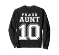 Number 10 Custom Proud Soccer Futbol Sweatshirt - Minimalist Print Unisex - T-Shirt, Sweatshirt, Hoodie