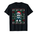 Ugly Schnauzer Dog Wearing Santa Hat Pajama T-Shirt - Graphic Print Unisex - T-Shirt, Sweatshirt, Hoodie