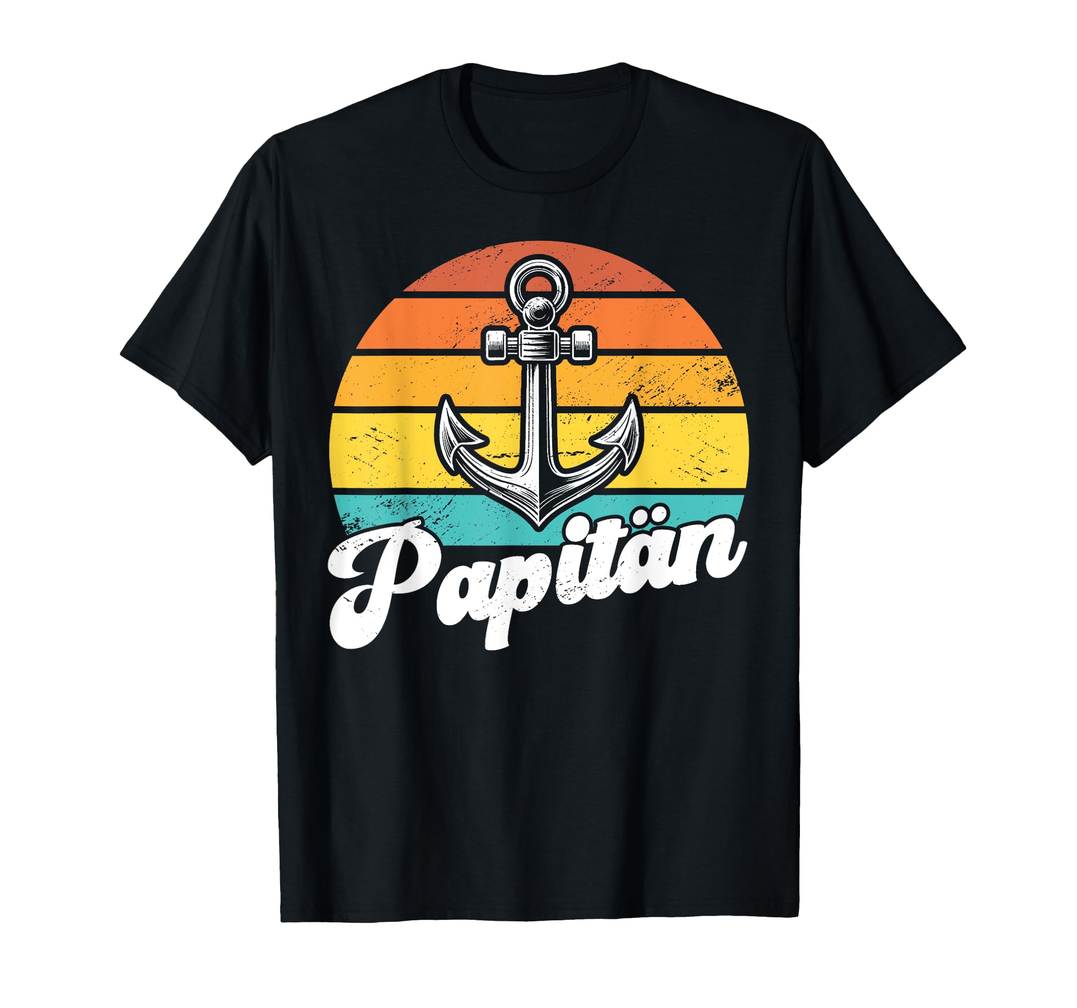 Papit N Funny Word Game Captain Dad Anchor T-Shirt - Trendy Graphic Unisex - T-Shirt, Sweatshirt, Hoodie