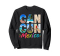 Cancun Mexico Summer Beach Sweatshirt - Minimalist Print Men Women - T-Shirt, Sweatshirt, Hoodie