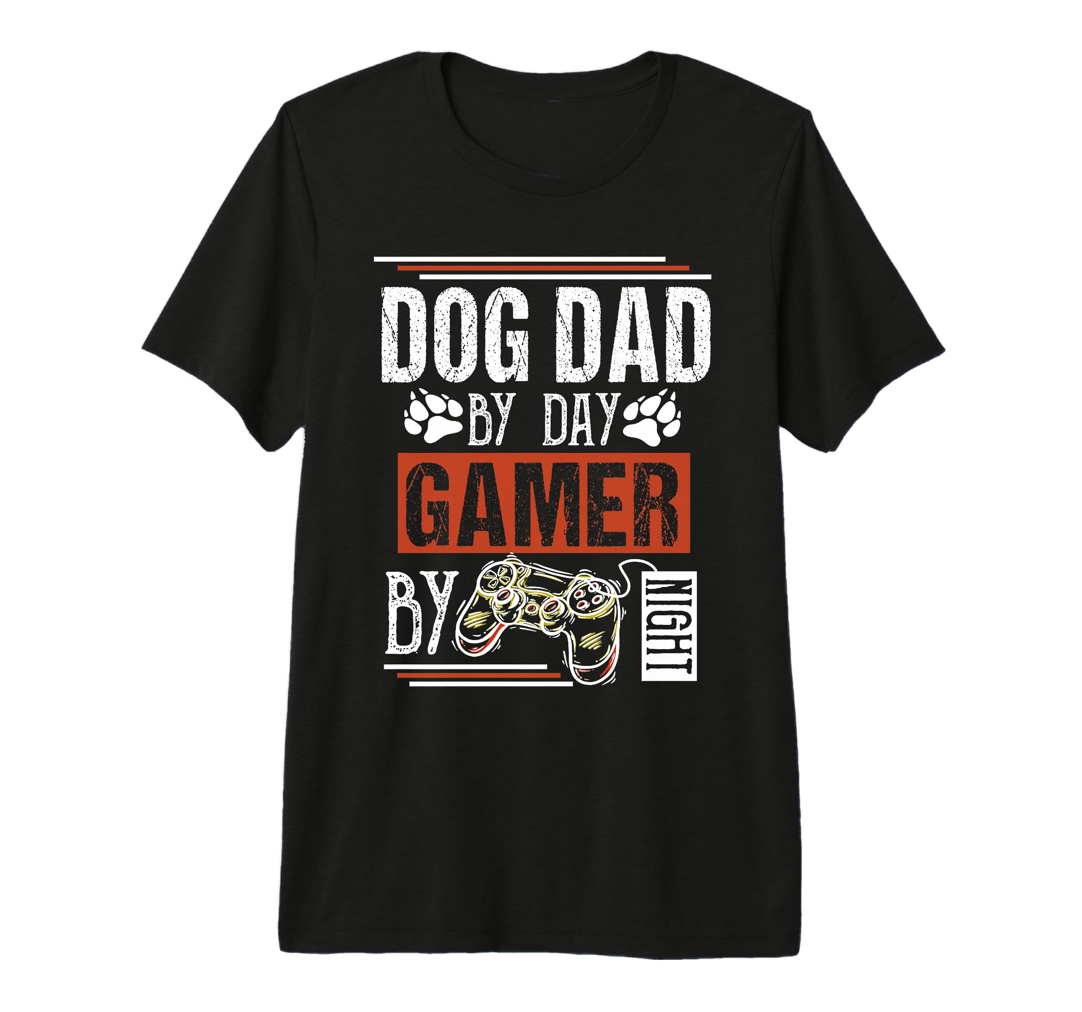 Mens Dog Dad Day Gamer Night Fathers Day T-Shirt - Graphic Print Unisex - T-Shirt, Sweatshirt, Hoodie