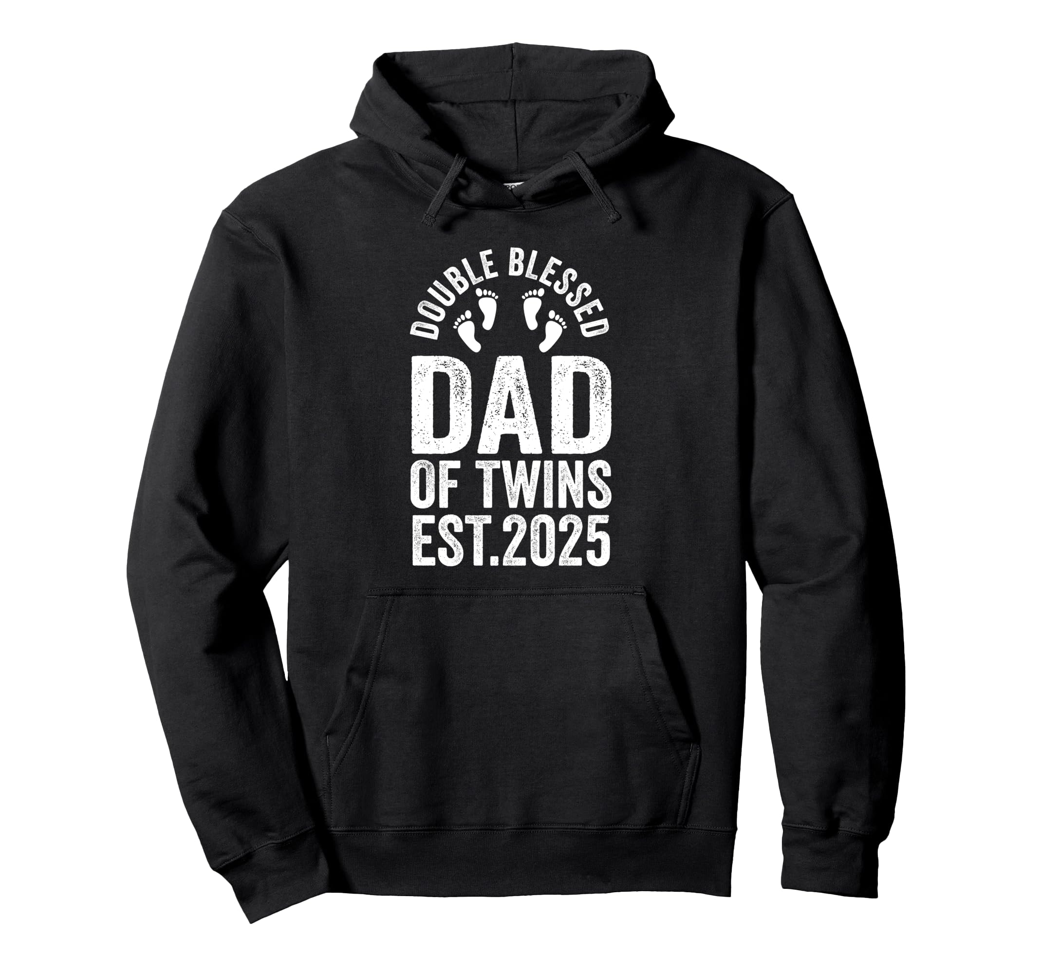 Double Blessed Dad Twins Est 2025 Twins Hoodie - Minimalist Print Unisex - T-Shirt, Sweatshirt, Hoodie