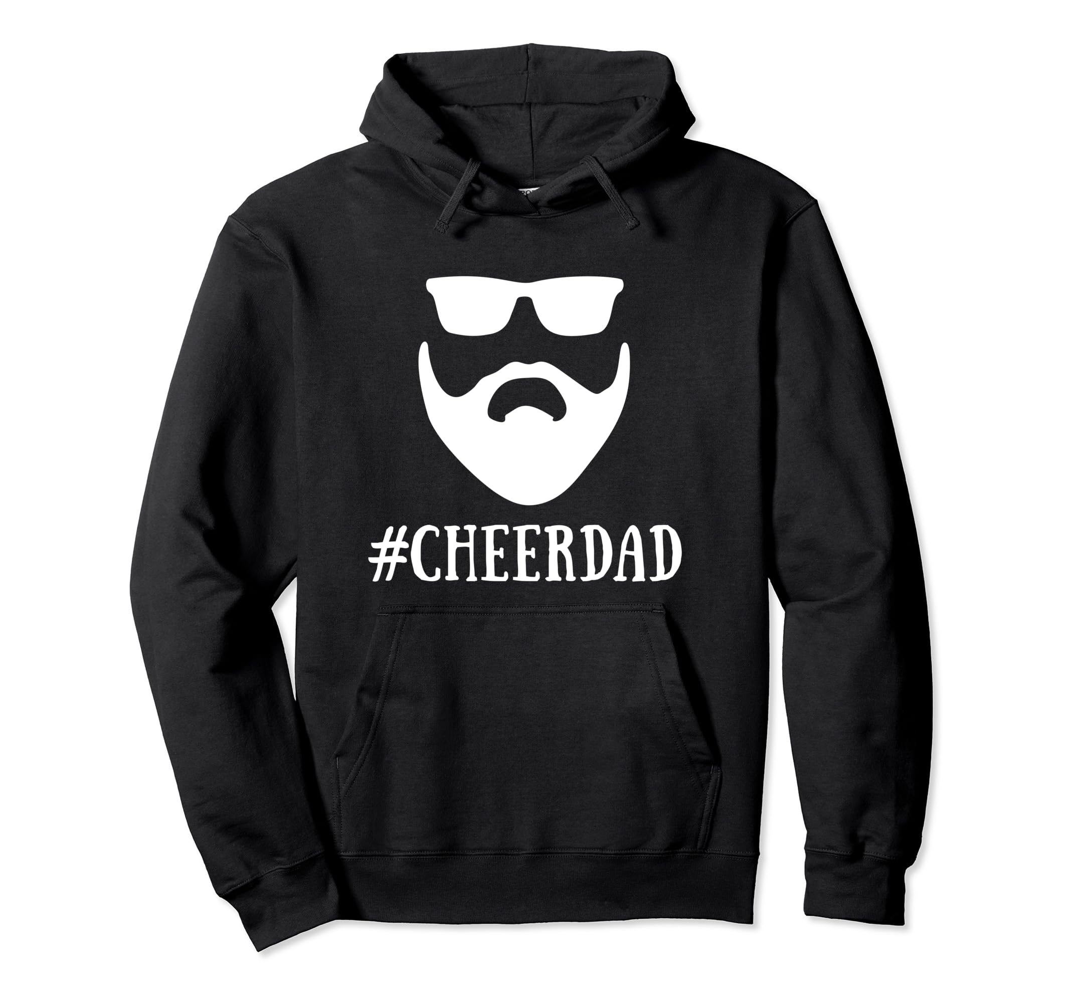 Cheer Dad Cheerleading Funny Bearded Hoodie - Unique Graphic for Adults - T-Shirt, Sweatshirt, Hoodie
