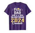 Proud Dad 2024 Valedictorian Class T-Shirt - Minimalist Print for Adults - T-Shirt, Sweatshirt, Hoodie