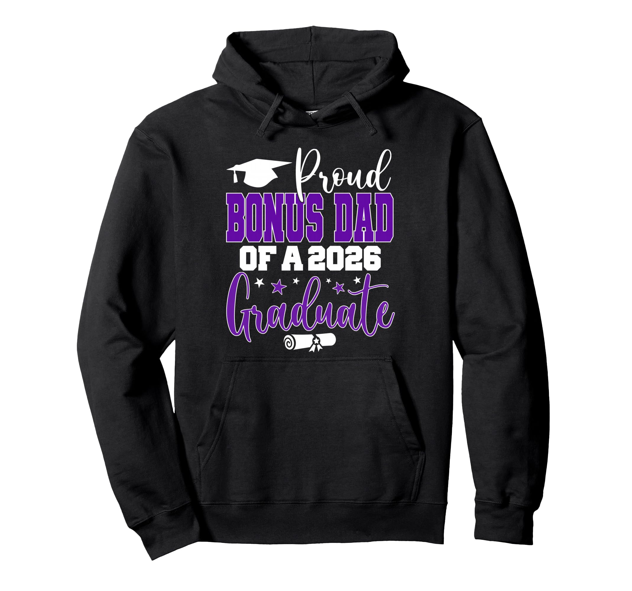 Senior 2026 Proud Bonus Dad Class 2026 Hoodie - Custom Art Print Men Women - T-Shirt, Sweatshirt, Hoodie