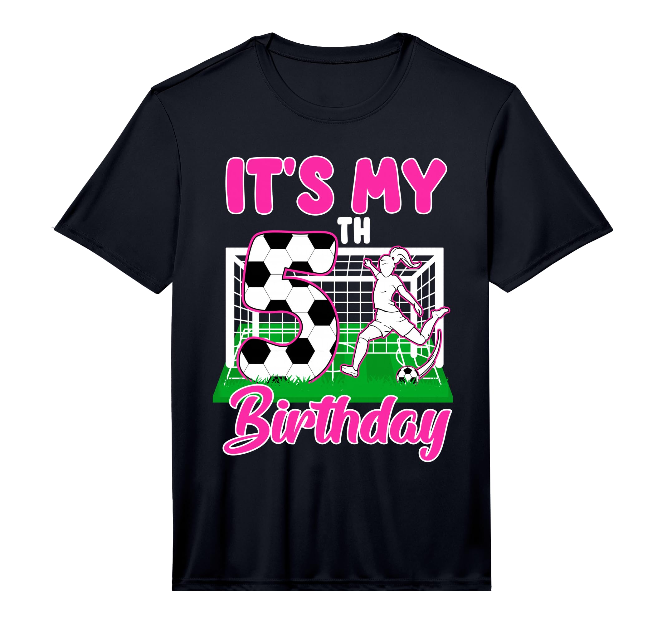 Its My 5Th Birthday Soccer Themed Party 5 T-Shirt - Novelty Apparel Unisex - T-Shirt, Sweatshirt, Hoodie