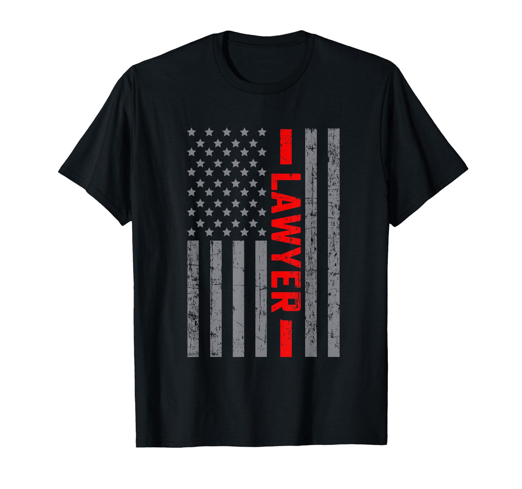 American Flag Lawyer Us Flag Dad T-Shirt - Minimalist Print Men Women - T-Shirt, Sweatshirt, Hoodie