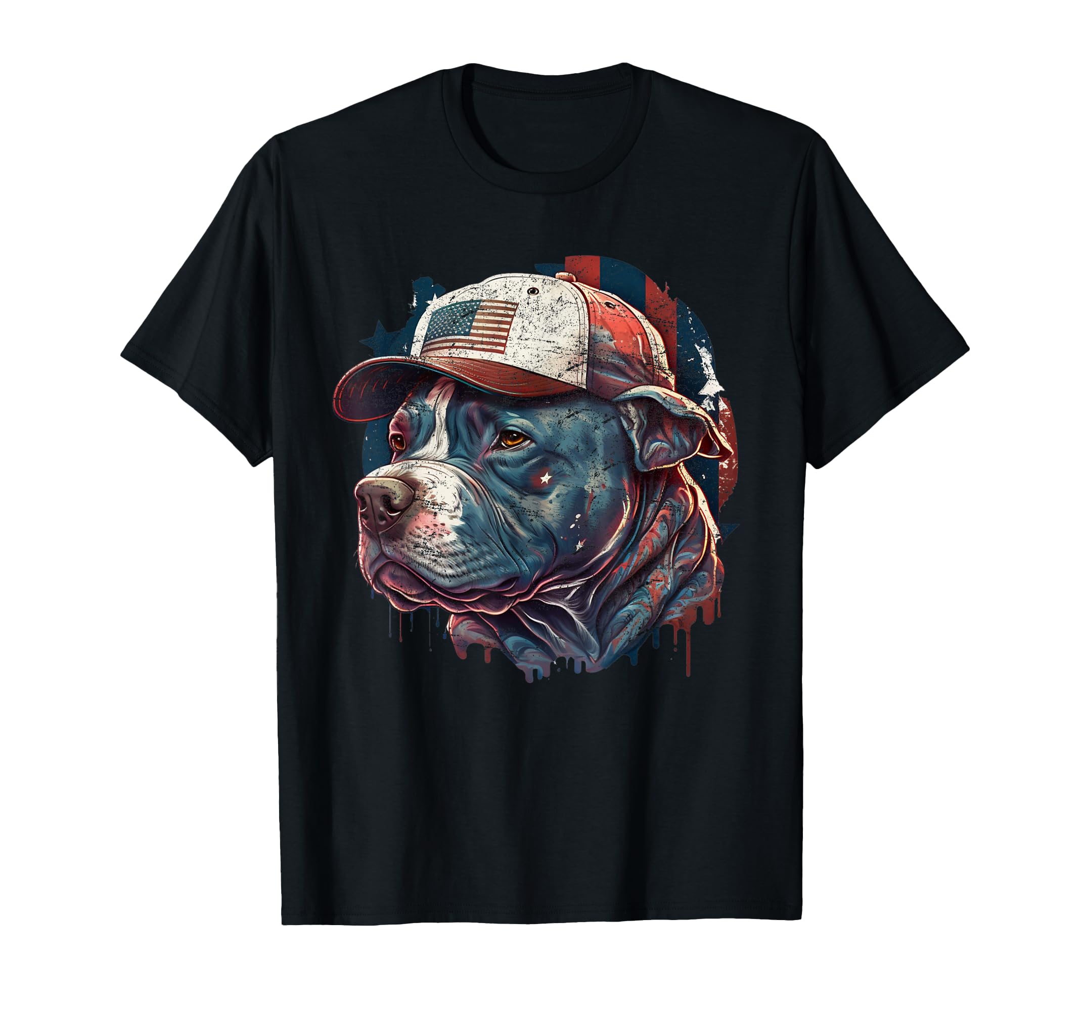 Patriotic Pitbull 4Th July Usa Flag T-Shirt - Streetwear Style for Adults - T-Shirt, Sweatshirt, Hoodie