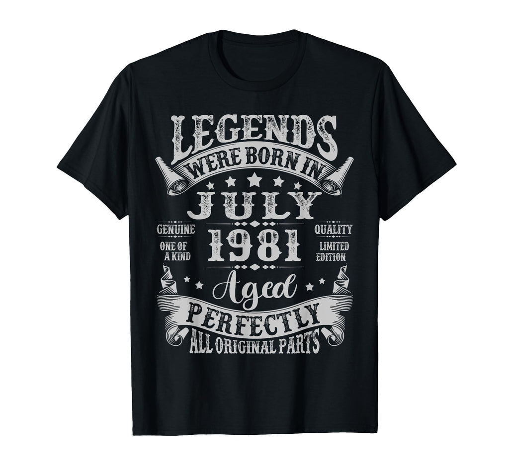 Legends Were Born July 1981 44Th T-Shirt - Graphic Print Men Women - T-Shirt, Sweatshirt, Hoodie