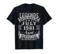 Legends Were Born July 1981 44Th T-Shirt - Graphic Print Men Women - T-Shirt, Sweatshirt, Hoodie