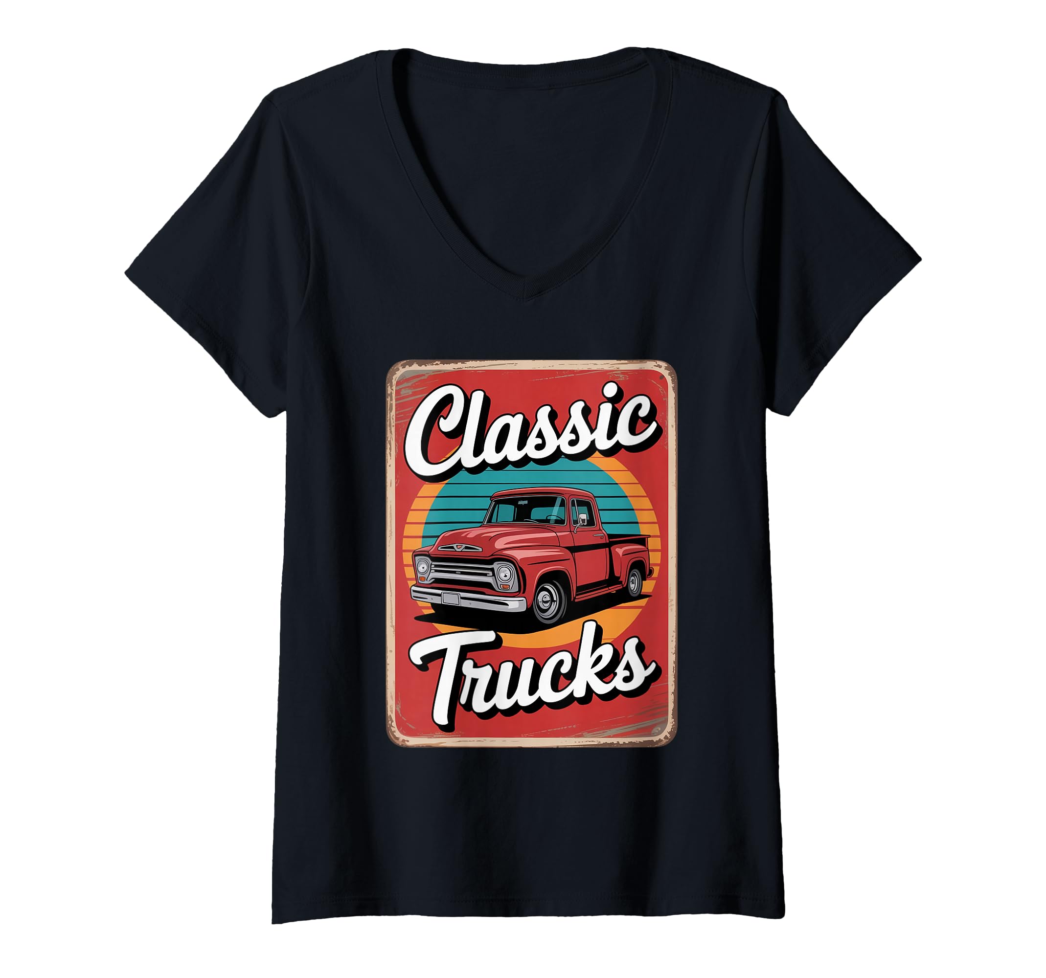 Truck Lover Old Pickups Garage Hoodie - Casual Everyday Wear Men Women - T-Shirt, Sweatshirt, Hoodie