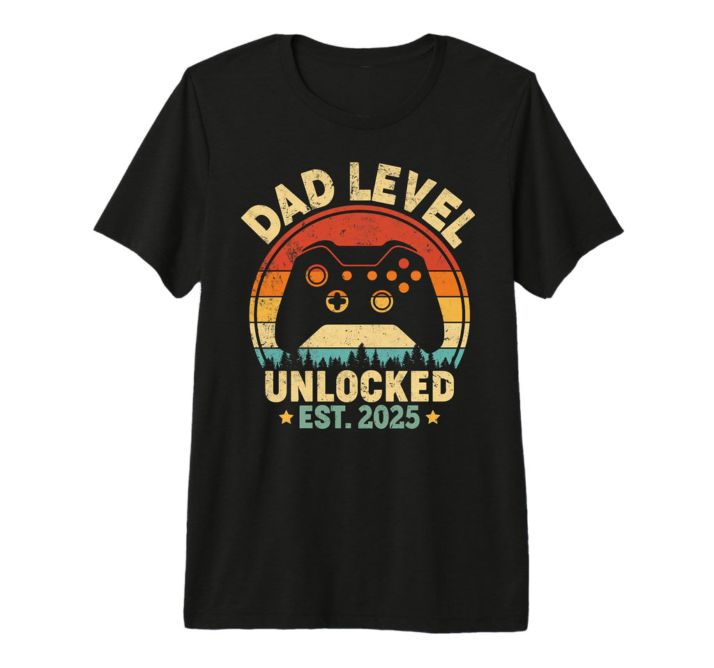 Dad Level Unlocked 2025 Leveled Up To T-Shirt - Aesthetic Graphic Unisex - T-Shirt, Sweatshirt, Hoodie